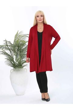 Picture of CURVY GIRL WATERFALL OPEN CARDIGAN